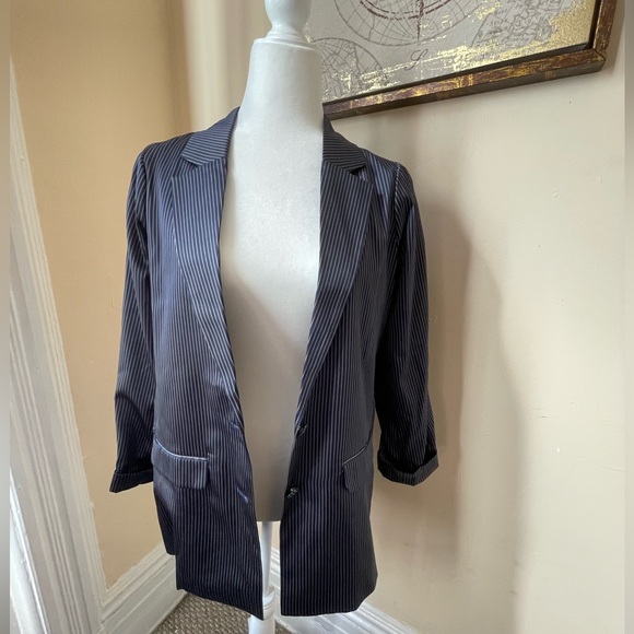 Cami NYC Owen Blazer in Navy/Grey Stripe, size XS NWT - Picture 1 of 4
